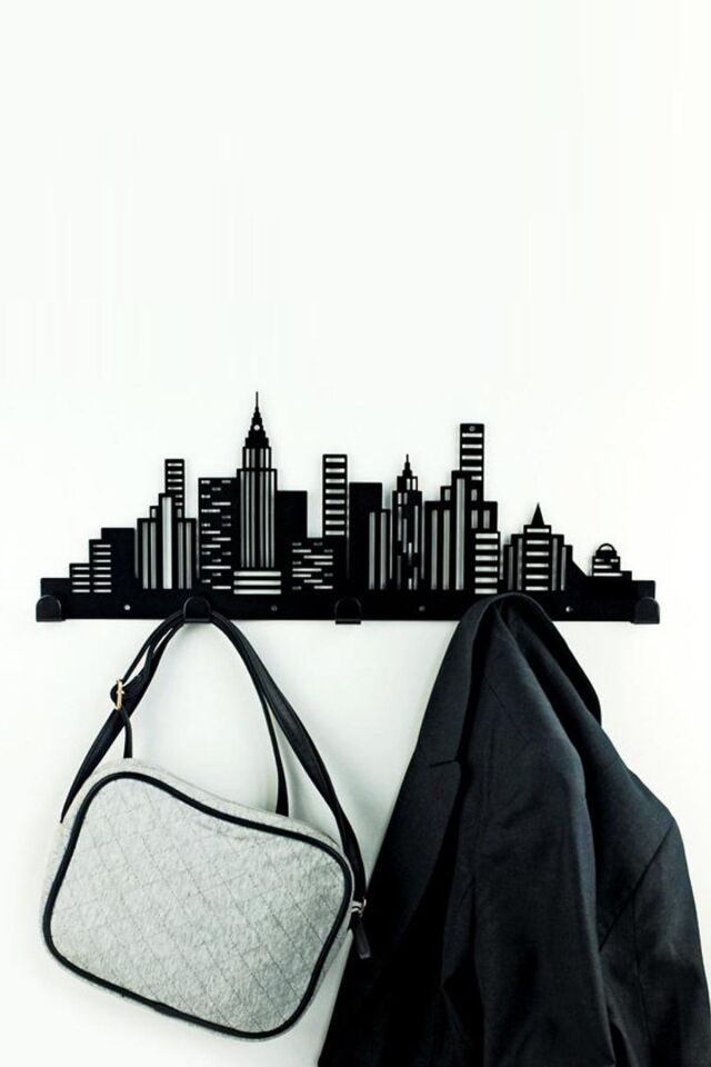 Dekoratif Metal Duvar Askısı - Modern Portmanto