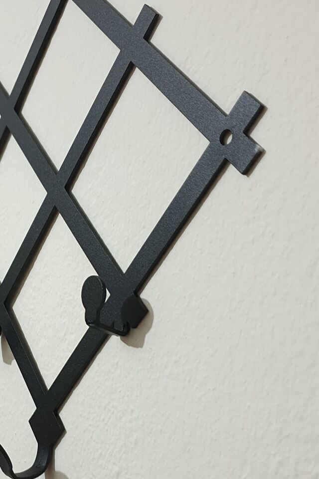 Dekoratif Demir Duvar Askısı - Metal Askılık - Elbise Askısı