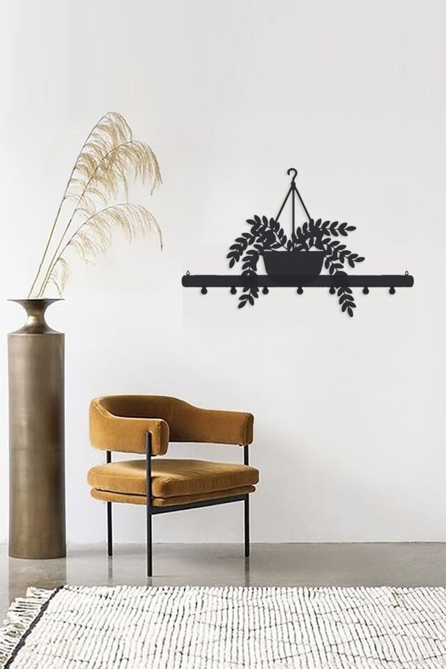 Dekoratif Metal Duvar Askısı - Portmanto