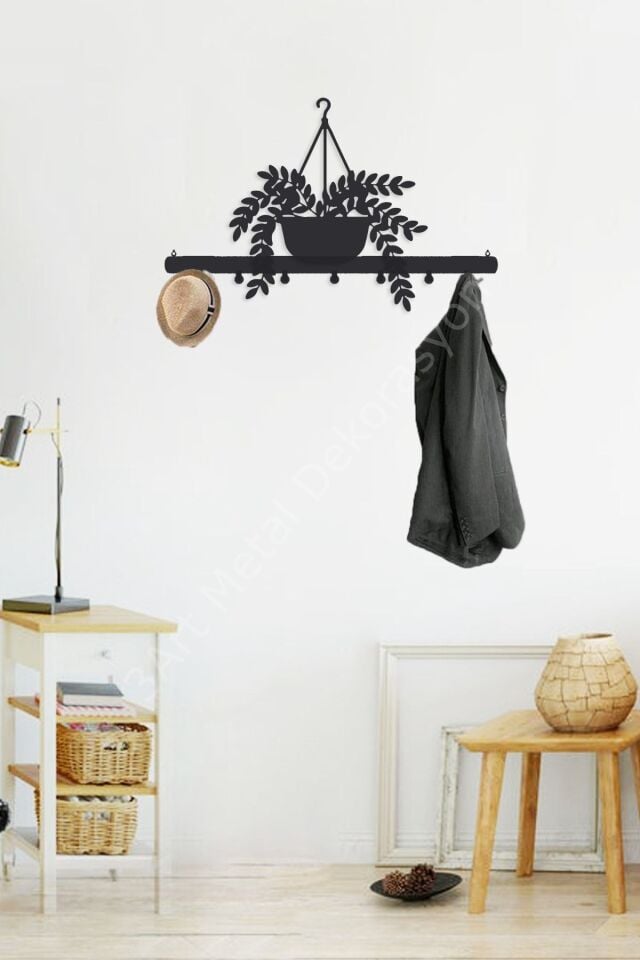 Dekoratif Metal Duvar Askısı - Portmanto