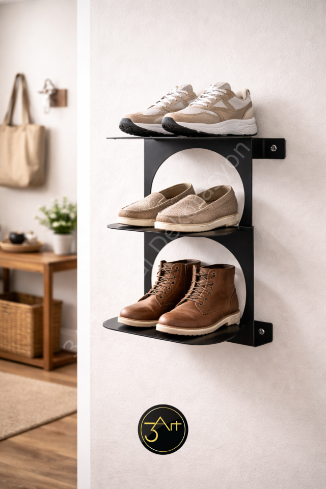 Duvara Monte Metal Ayakkabılık  - Modern & Minimal Tasarım