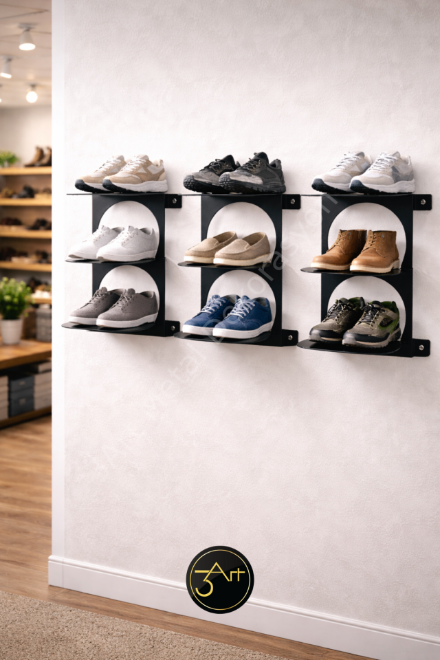 Duvara Monte Metal Ayakkabılık  - Modern & Minimal Tasarım