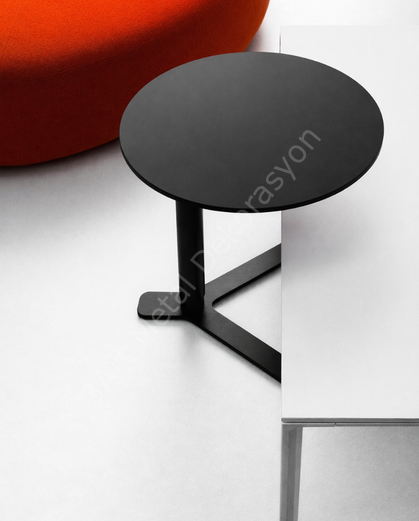 2’li Yuvarlak Yan Sehpa Seti – Modern Orta & Zigon Sehpa - Salon, Ofis, Balkon