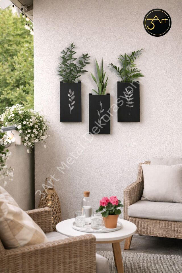 Duvar Saksısı – Dekoratif Duvar Çiçekliği Balkon, Bahçe & Salon Duvar Dekoru