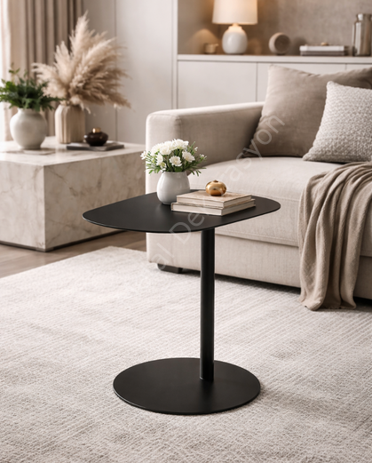 Modern Tek Ayaklı Yan Sehpa – Minimal Tasarım, Salon & Ofis Sehpası