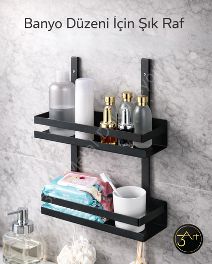 Banyo  Rafı - Duvara Monte Şampuanlık ve Duş Rafı