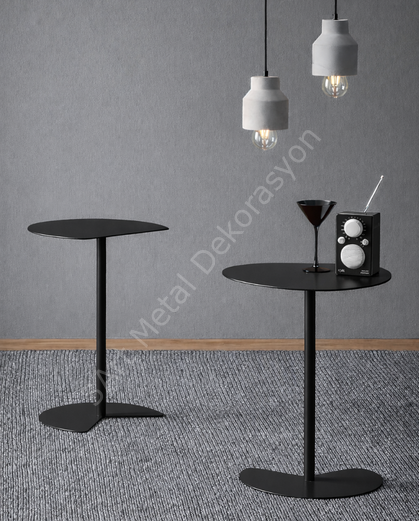 Modern İkili Yan Sehpa Seti – Minimal Tasarım, Salon & Ofis Dekoru