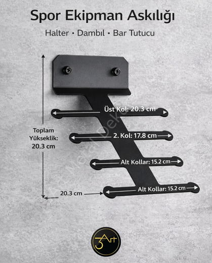 Spor Ekipman Düzenleyici Askılık -  Fitness Aksesuar Duvar Organizeri