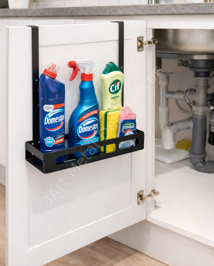 Dolap Kapak İçi Temizlik Ürünleri Rafı - Dolap Kapağı Organizer