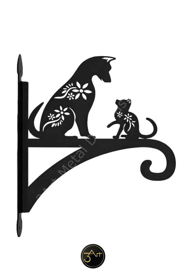 Dekoratif Duvar Tipi Çiçek Askısı - Dış Mekan Askı - Saksı Tutacağı