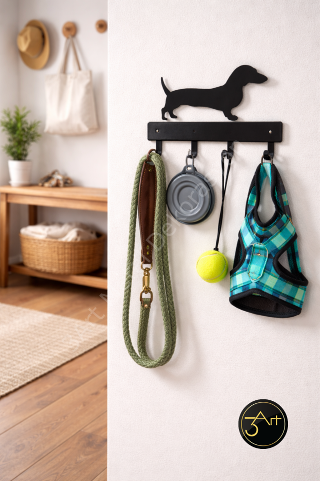 Köpek Aksesuar Askılığı – Tasma, Kayış ve Aksesuar Organizer - Dekoratif Askı