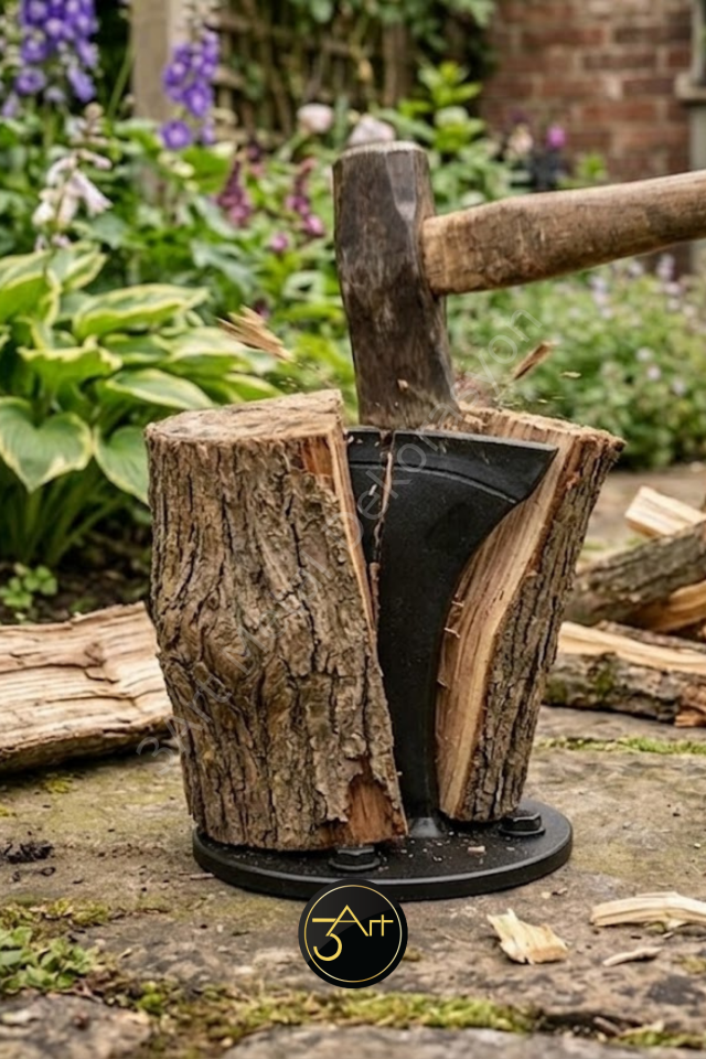 Odun Kırma Aparatı - Bahçe ve Kamp İçin Güvenli Odun Bölme Standı