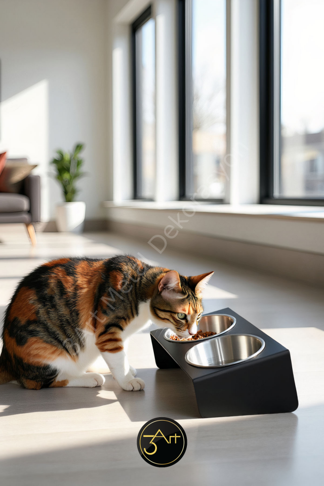 Kedi & Köpek Mama Kabı – Evcil Hayvan Besleme Seti