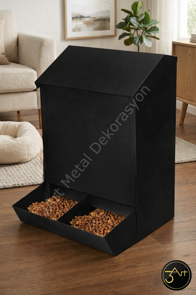 Otomatik Kedi & Köpek Mama Kabı – Akıllı Mama Dağıtıcı, Çift Bölmeli Besleme Ünitesi