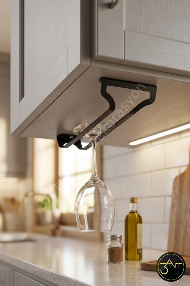 Şarap Kadeh Askılığı – Mutfak ve Bar İçin Şık ve Dayanıklı Kadeh Rafı