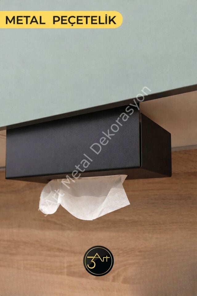 Metal Peçetelik – Duvara Monte Metal Kağıt Havlu & Peçete Tutucu - Modern Minimal Tasarım