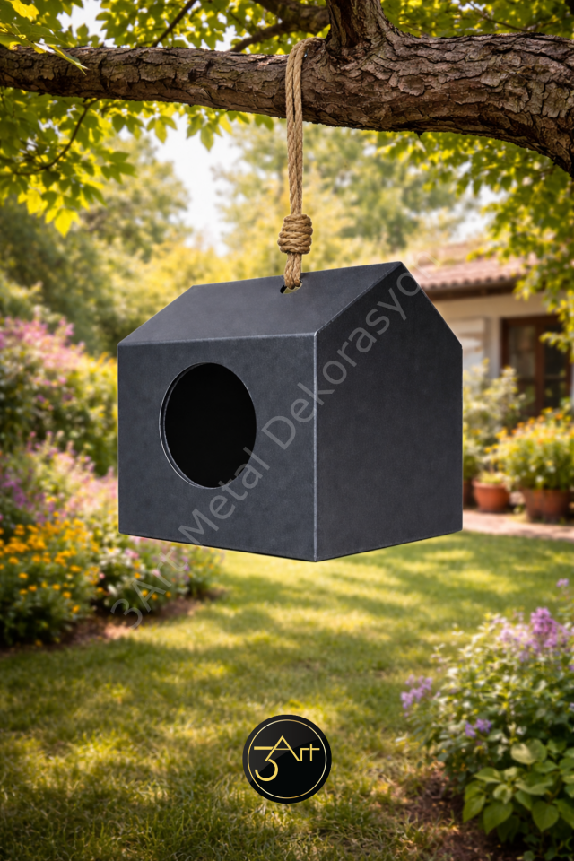 Asma Kuş Evi & Yemliği – Kesim Bahçe Kuş Yuvası - Dış Mekan Dekoratif Tasarım