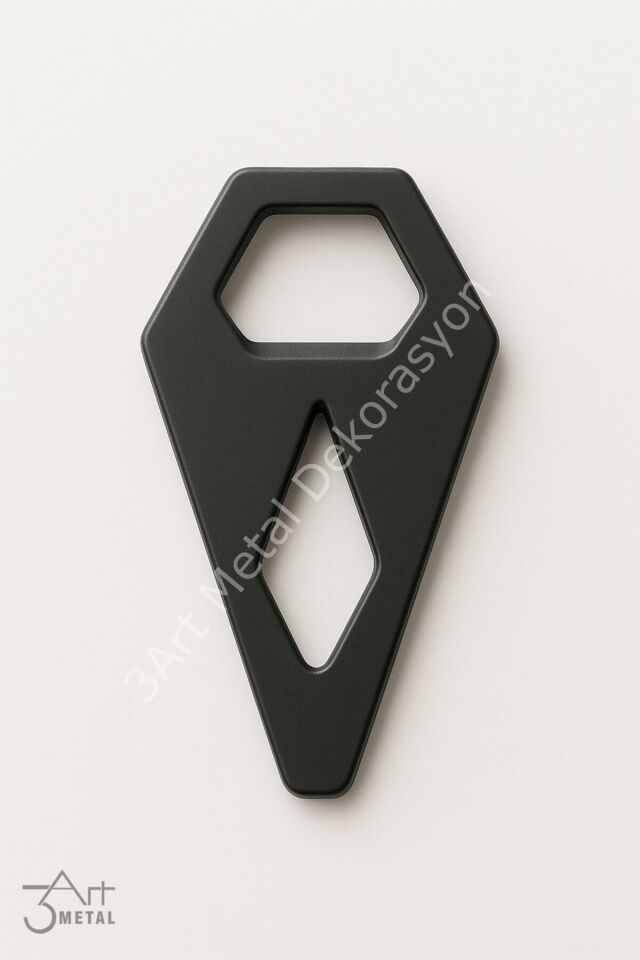 Mat Siyah Modern Geometrik Metal Gazoz & Soda Açacağı – Ergonomik Tasarım, Dayanıklı Çelik, Şık