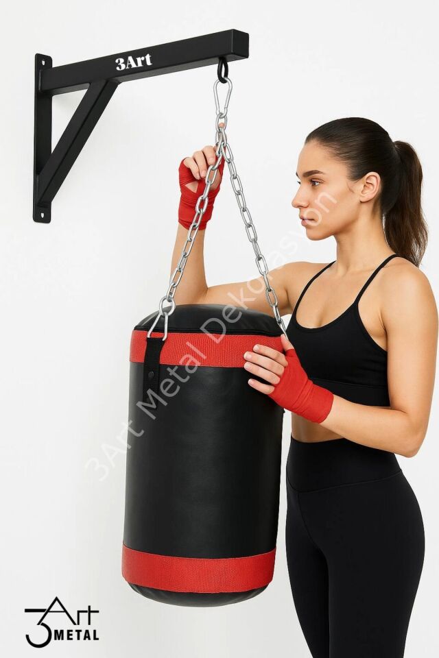 Dayanıklı Çelik Kum Torbası Standı – Duvara Monte Profesyonel Boks & Kick Boks Askı Aparatı