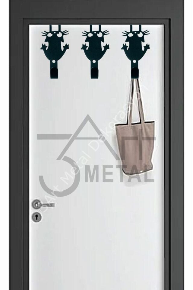 Kapı Arkası Metal - Demir Askılık | Sağlam Ve Şık Tasarım - Pratik Ve Dayanıklı - Çocuk Odası 2'li