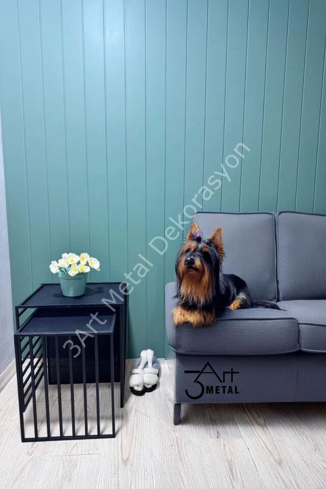 Modern Tasarım Metal Zigon Sehpa - Ikili Set Zigon Sehpa - Dergilik - Yan Sehpa