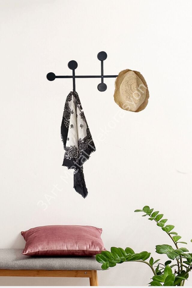 Metal Askılık - Elbise Askısı - Dekoratif Demir Askılık - Metal Askı