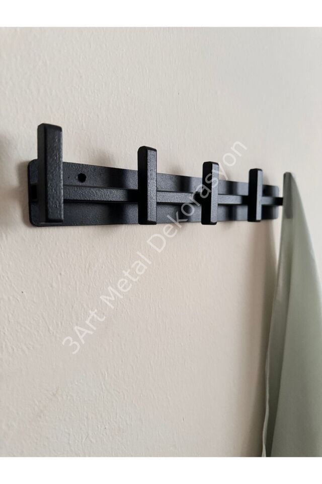 Dekoratif Demir Duvar Askısı - Metal Askılık - Elbise Askısı - Askı