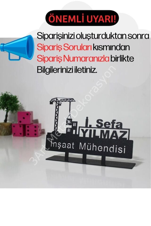 İnşaat Mühendisi Masaüstü İsimlik