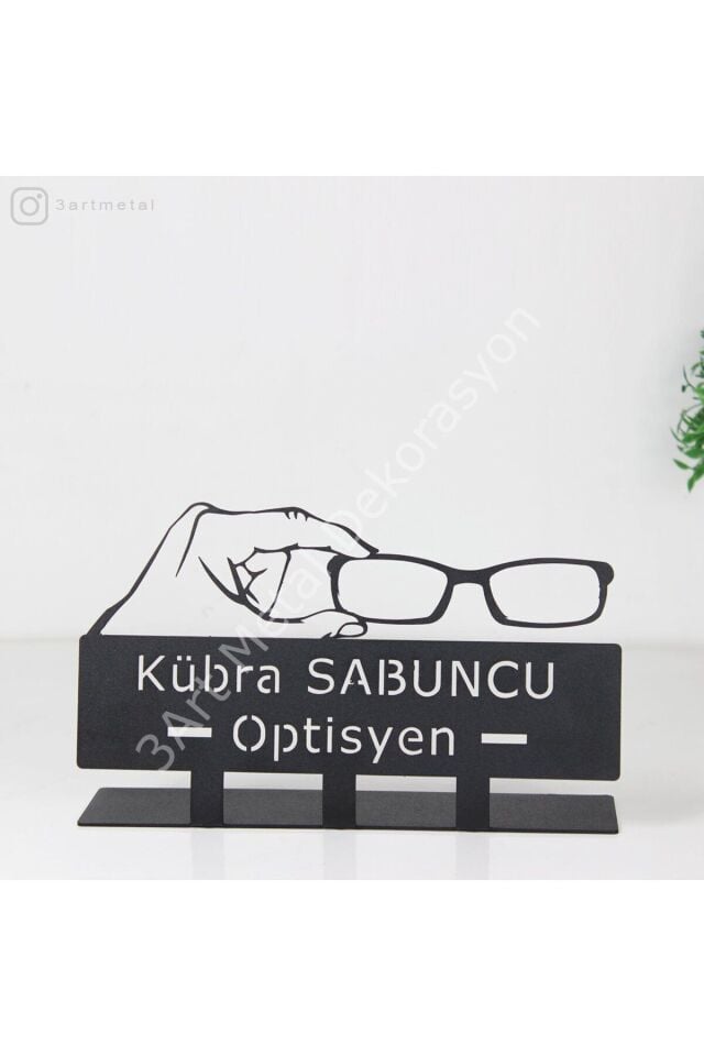 Optisyen Metal Masaüstü İsimlik