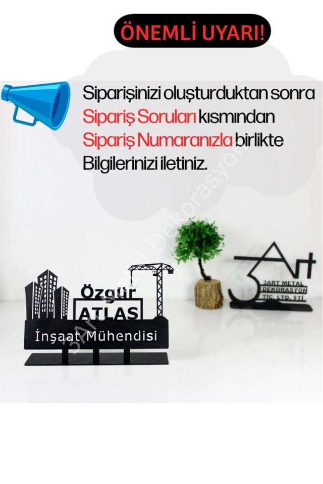 İnşaat Mühendisi Masaüstü İsimlik