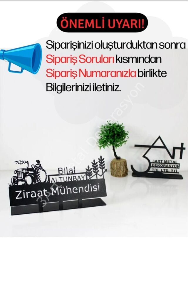 Ziraat Mühendisi Masaüstü İsimlik