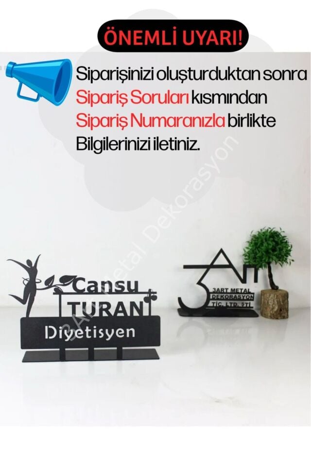 Diyetisyen Masaüstü İsimlik