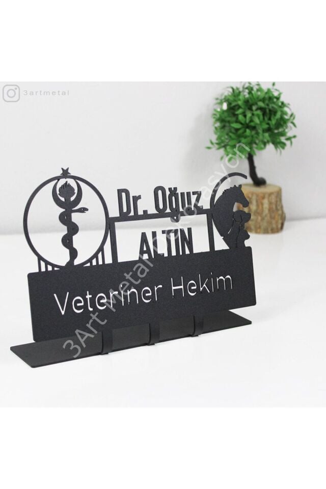Veteriner Hekim Kişiye Özel Metal İsimlik