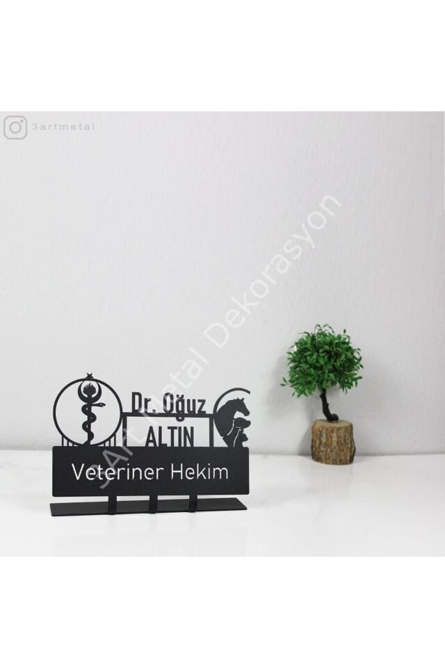 Veteriner Hekim Kişiye Özel Metal İsimlik