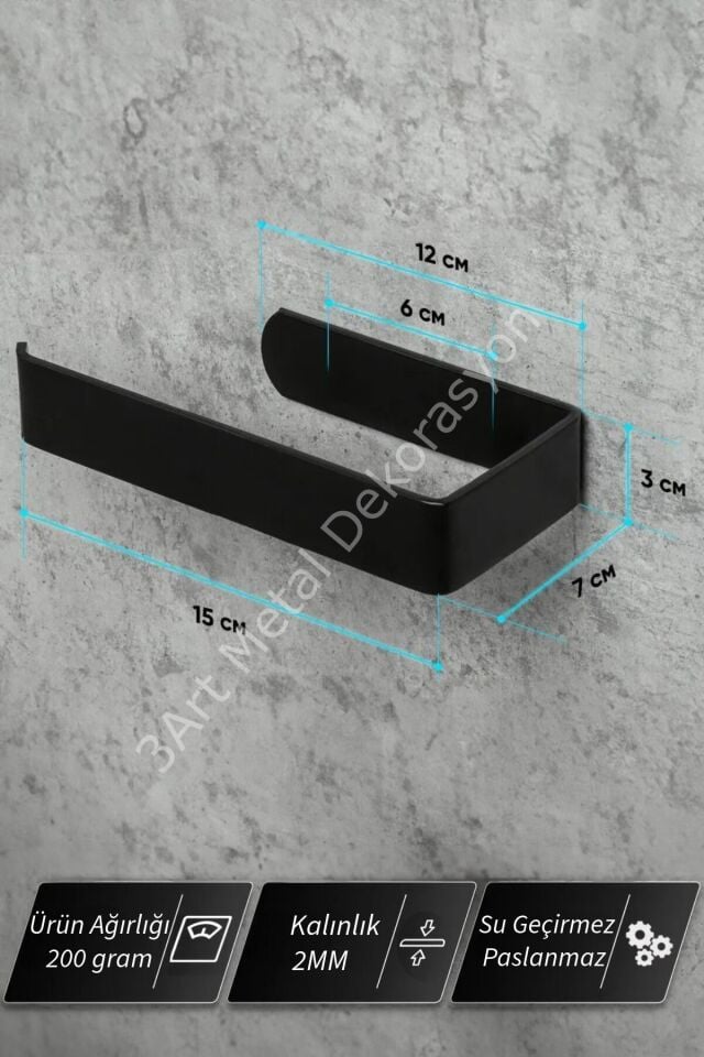 Yapışkanlı Tuvalet Kağıtlığı - Dekoratif Banyo Askısı Peçetelik