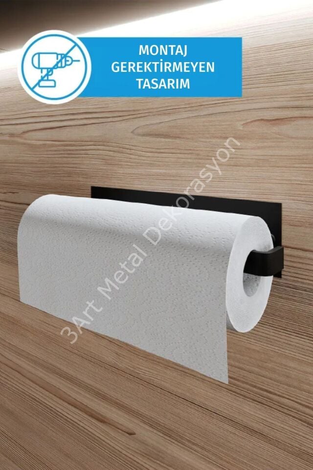 Yapışkanlı Metal Kağıt Havlu Peçetelik - Yapışkanlı Demir Askılık - Havluluk Banyo Askısı