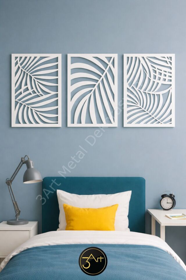 Beyaz Yaprak Desenli