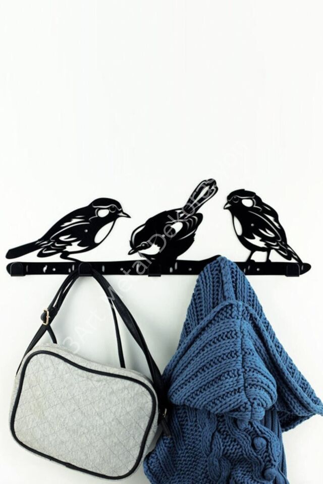 Dekoratif Portmanto - Metal Duvar Askısı