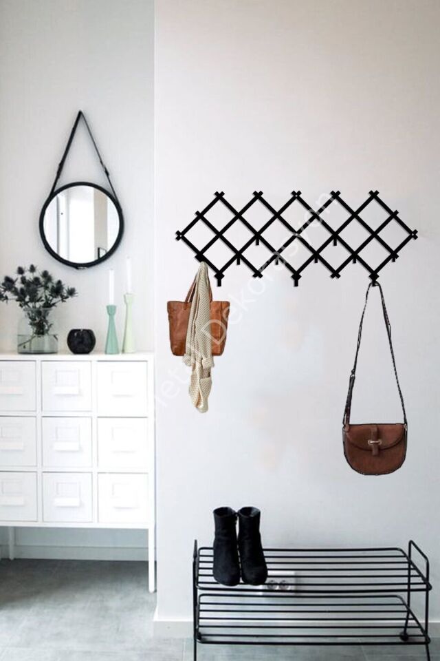 Metal Duvar Askısı - Geometrik Metal Askı - Modern Askılık