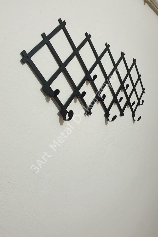 Metal Duvar Askısı - Geometrik Metal Askı - Modern Askılık