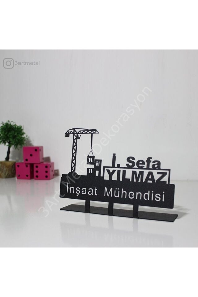 İnşaat Mühendisi Masaüstü Kişiye Özel İsimlik