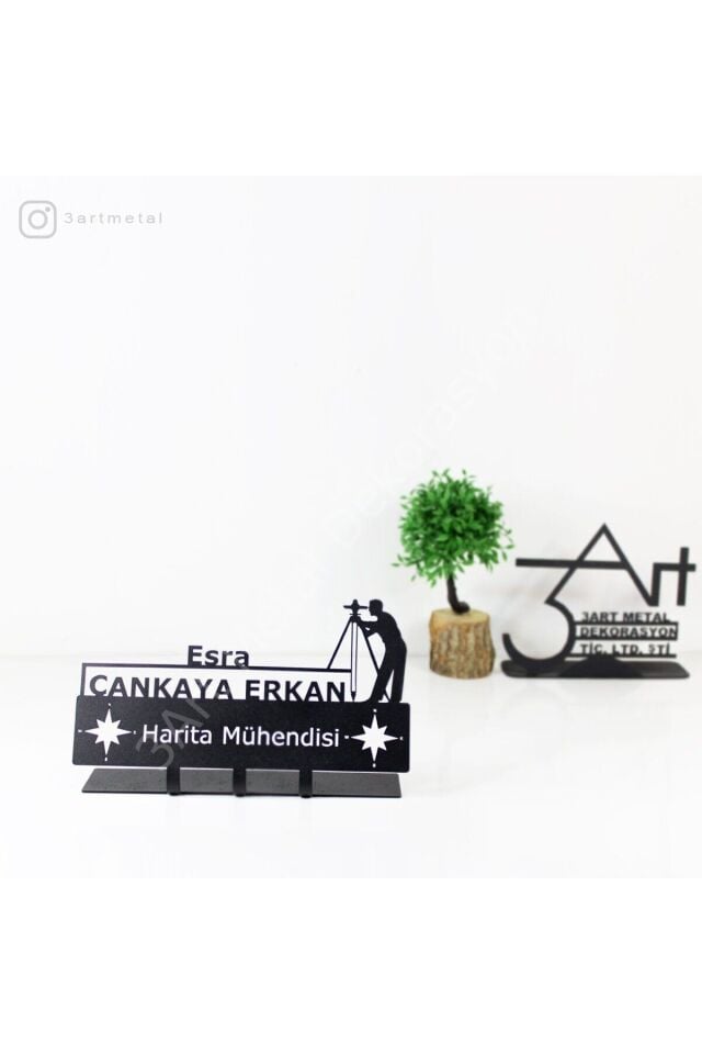 Kişiye Özel Harita Mühendisi Masaüstü İsimlik