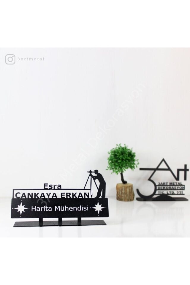 Kişiye Özel Harita Mühendisi Masaüstü İsimlik