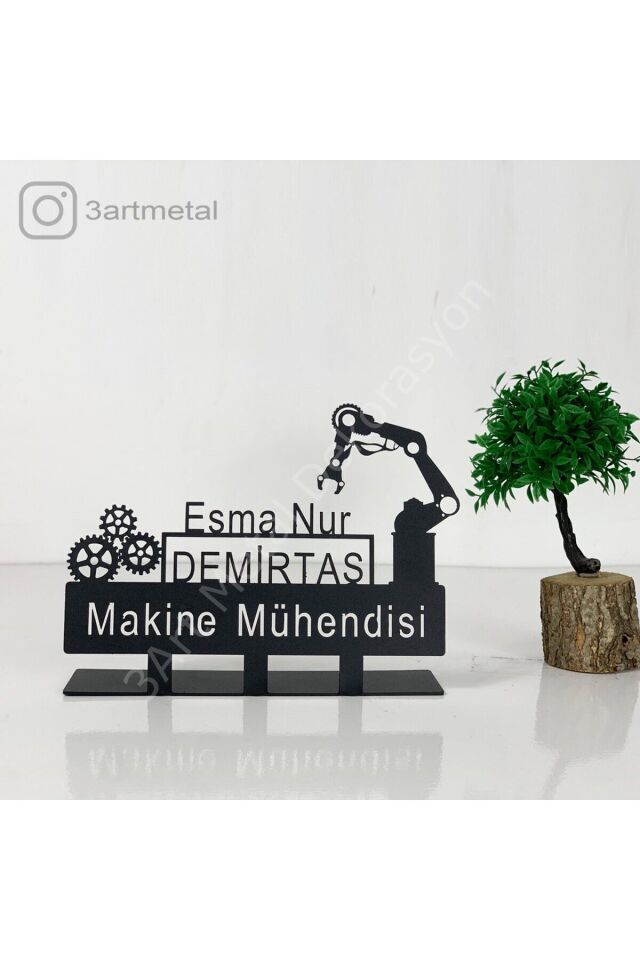 Kişiye Özel Makine Mühendisi Masaüstü İsimlik