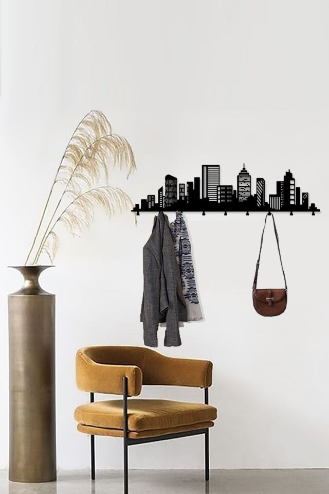 Dekoratif Metal Duvar Askısı - Modern Portmanto - Askılık