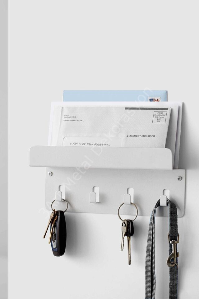 Metal Anahtarlık Duvar Rafı