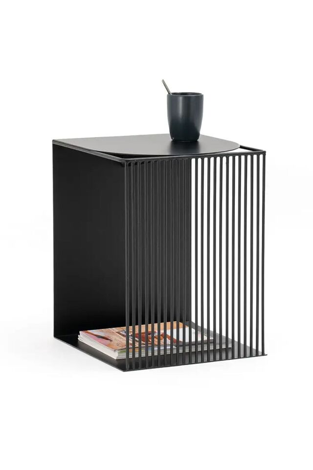 Dekoratif Metal Yan Sehpa - Metal Tekli Sehpa - Modern C Sehpa