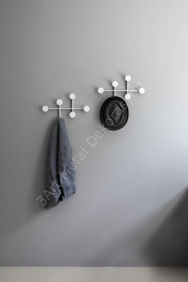 2'li Set Elbise Dekoratif Demir Askılık