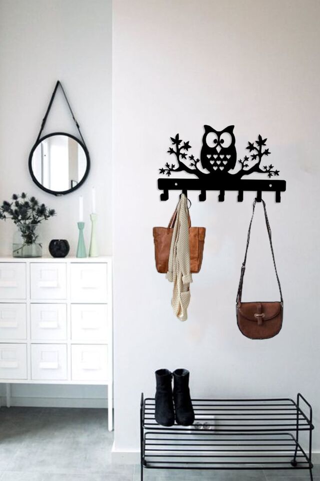 Dekoratif Metal Duvar Askısı - Modern Portmanto