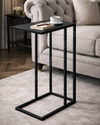 Minimal C Tipi Modern Yan Koltuk Sehpası